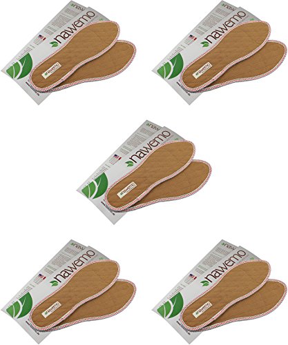 Zimtsohlen Nawemo braun, normale Passform (5er Pack), Braun, 41 EU