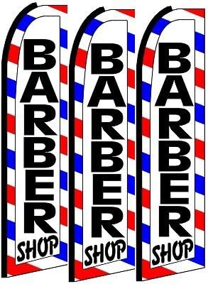 Barbershop King Size Swooper Flag Sign by Business Needs