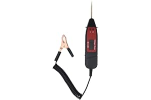 ZKTOOL 3-36V Stylo Testeur de Circuit de Automobile, Lampe Voiture de Test, Testeur de Tension Véhicule, Déterminer le Positif et le Négatif de la Batterie, Testeur Electrique Auto, Pince Crocodile