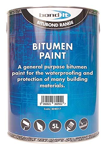 5LTR Bitubond negro pintura betún - aplique para salida del conducto para todo tipo de clima de reparación pintura revestimiento resistente al agua