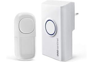 SCS SENTINEL Campanello senza fili - campanello per porte - Bell Wireless portale esterno - senza batteria campanello senza fili - wireless Chime Senza Batterie OneBell 80 Eco - CSF0092 SCS Sentinel