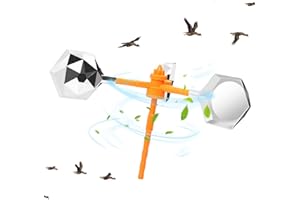 HOIIME Vogelschreck, Vogelabwehr Taubenabwehr, Windräder Reflektierende Taubenschreck, Abwehr von Vögeln ohne Toten Winkel, Taubenschutz für Garten, Balkon, Obstbäumen oder Teich