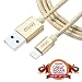 Apple MFi Certified 6ft long Nylon Braided Original Mivi Tough Lightning Cable for iPhone, iPad and iPod, Super fast charging up to 2.4Amps (Gold) RS.999.00