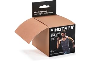 PINOTAPE Sport XXL – kinesiologiskt band ljus beige – bredd 10 cm – längd 5 m – (XXL)