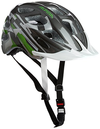 Alpina Unisex - Kinder Fahrradhelm Rocky, titanium-green-white, 47-52, A9629.0.37