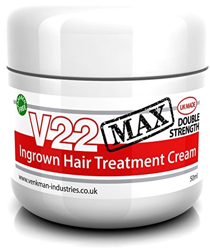 V22 MAX Paraben Free Double Strength Ingrown Hair Treatment Cream - 50ml