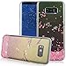 Produktbild Dexnor Samsung Galaxy S8 Hülle Diamant Glitzer Transparente TPU Silikon Handyhülle, Soft Flex Bling Shinning Kristall Diamond Schutzhülle Tasche Dünne Bumper Back Case Cover Rückseite Schale Etui für Samsung Galaxy S8 - Cherry Blossom Sakura Design
