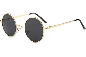 JoXiGo Occhiali da Sole da Uomo e Donna Rotondi Polarizzati UV400 Protezione Montatura in Metallo