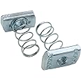 Strut Channel Nuts, 3/8-16 Spring Channel Nuts with Zinc Electroplate Finish, Long Spring Nuts Great for Use with Strut Channel (10 Pack)