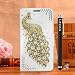 Produktbild Locaa(TM) For Huawei Honor Bee Huawei Y5C Y541 3D Bling Case + Gift Leder Schutzhülle Stoßstange Hülle Shell Schale Hochwertige Cover Schöne Abdeckung Persönlichkeit - Holster [Pfau Serie 2] Weißes - Weißes Pfau