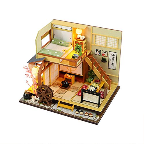 Preisvergleich Produktbild Slibrat Japan Style Building Handmade Assembly Wood Hut DIY Miniature Dollhouse