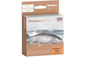 Snowbee XS Floating Fly Line, High Viz Orange, 90 ft, WF5–WF8, Ultra-Low Friction Coating, Balanced Taper for Maximum Visibility and Smooth Presentation