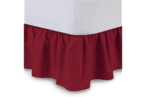 Liery Betthusse, Reine Farbe Easy Fit Bett Rock Hotel Gummiband Ohne Bettoberfläche Wrap Around Königin Staub Rüschen