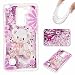 Produktbild KSHOP Schutzhülle LG Stylus 2 LS775/LG G Stylo 2 K520 Hülle Schale Etui TPU Silikon Transparent Hardcase,3D Kreative Liquid Bling Hülle Case Dynamisch Treibsand Flüssige Fließend Wasser Glitter Glitzer Glanz Sparkle Klar Hart Plastik Tasche Kristall Handytasche Rückseite - Lila Treibsand Bär Treibsand