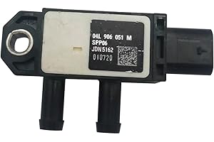 Amrxuts 04L906051M Exhaust DPF Pressure Sensor fit for Au-di A3 A4 A5 A6 A7 Q2 Q3 for Sko-da Octavia Superb for V-W Golf Pas-sat Po-lo Tiguan Arteon Crafter Alltrack T-CROSS T-ROC Multit6 1.6 2.0 TDI