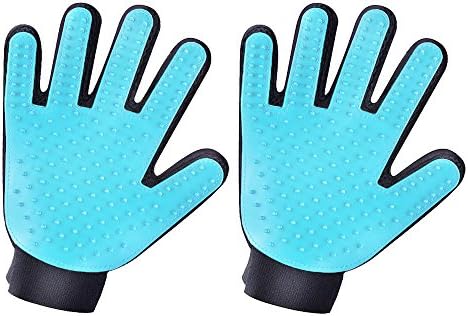 JeeLet Pet Grooming Massage Gloves Dogs Hair Remover Brush Gloves Cats Brush Deshedding Gloves, Set of 2 Right Hands