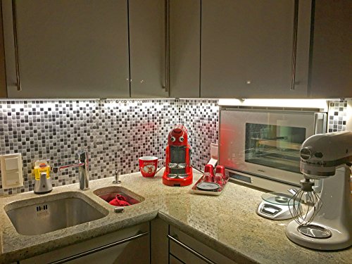 infactory Selbstklebende 3D-Mosaik-Fliesenaufkleber „Dezent“ 26 x 26 cm, 3er-Set - 6