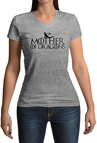 Game of Thrones Daenerys Lannister Mother of Dragon Graphic Women's V Neck T Shirt