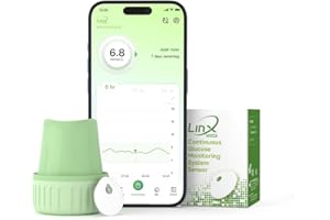 MICROTECH Linx Vista Monitor Continuo di Glucosio (CGM) & APP. Misurare glicemia 24/7, Analizza e Condividi l’Impatto della Glucosio con la Famiglia Amata. Fino a 15 Giorni, Compatibile con iOS & Android.