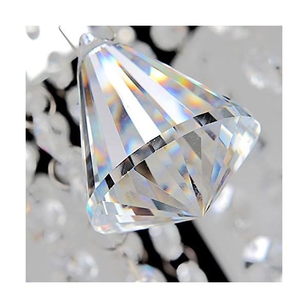 Lonfenner Crystal lamp Ceiling lamp Living Room lamp Modern Minimalist Bedroom lamp Crystal Ceiling lamp ALEC Circular Chandelier Ceiling Light - Image 4