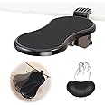 Computer Arm Rest for Desk Extender,Ergonomic Arm Rest Support for Desk Armrest,Keyboard Wrist Rest Mouse Pad,Wrist Cushion Support with Memory Foam Wrist Support for Computer (Premium Black Set)