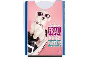 ‎AUTDER Der-Karten-Shop.de Fun Spaß Motiv Parkscheibe mit Eiskratzer und Gummilippe Malteser HundIch Bin ne Frau, Ich darf so parken!