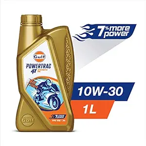 GULF POWERTRAC 4T SAE 10W-30 - Synthetic Engine Oil for Motorcyles [1 L] - Pack of 1