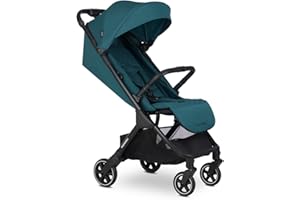 Easywalker Jackey Buggy 0-22 kg, Leichtgewicht, Automatisch faltbar, Einzigartiges Zubehörsystem, mit Transporttasche und Regenschutz, Autositz kompatibel - Blaugrün