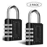 🔒【Einfach zu bedienen】Vorhängeschloss einstellung oder Neudefinition Ihrer eigenen Kombination ist einfach und einfach, das ursprüngliche Passwort ist 0000. Finden Sie in der Beschreibung der Fotos weitere Informationen.