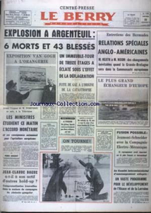 CENTRE PRESSE LE BERRY [No 7938] du 22/12/1971