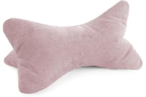 ‎BOOKIEPAD Bookiepad Leseknochen, Nackenrolle Cozy Home, (Velour Stoff) ergonomische Form für Nacken- oder Lendenstütze, 42 x 22 cm, Flexible Stütze für Bücher, E-Books oder Tablets (Farbe Altrose)