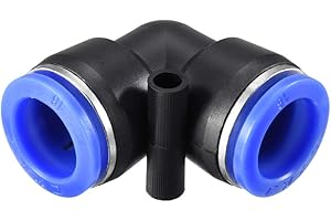 sourcing map Plastic Elbow Push to Connect Tube Fitting 16mm Tube OD Pneumatic Air Push Fit Lock Fitting Blue 10pcs
