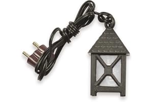 RIFFELMACHER & WEINBERGER Riffelmacher Laterne für Weihnachtskrippe 4cm 78238 - Weiß - Toll zur Modelleisenbahn, Zubehör Weihnachten Krippe 3,5V E5 Anschluss