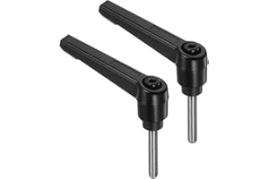 QUARKZMAN 2 Stück Klemmhebel Griff M5 x 30mm Außengewinde Schraube Edelstahl 304 mit Zinklegierung Verstellbare Handgriff Spannhebel für Werkzeugmaschinen Schweißgeräte Druckgeräte, Schwarz