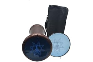 DESCONOCIDO Darbuka professionelles ägyptisches Percussion Derbaki, kupferfarbenes metallisches Aluminium. 42 cm hoch und 27,5 cm Durchmesser Patch, gepolsterte Hülle, Glasfaser Ersatz Patch und Schlüssel