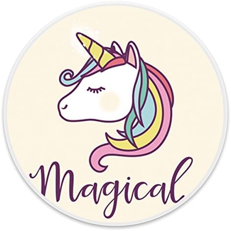 USGYY iPhone Stand Case Pop Phone Stand Grip Holder Socket Multifunction Expanding Mount Stent for all Android Cell Phone, iPhone, iPad and Tablets - Unicorn Background White