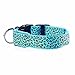 Produktbild Sijueam Leopard Muster LED Hundehalsband, Verstellbar blinkendes Halsband Leuchthalsband Sicherheit Hund Halskette Loop Nylon Welpen Illuminating, mit Verstellbare Schnalle, 6 Farben