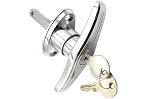 HEIBTENY Garagentor-Schloss T-Griff Hinten Fest T-Griff-Schloss Zinklegierung Verbindungsstange Türschloss Chassis Schrank Für Wohnwagen, Garage, Schuppen, Wohnmobil