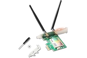 Aeisda AC7265 Carte WiFi, Adaptateur sans Fil 1200Mbps, Carte WiFi 802.11ac PCIe avec Bluetooth4.2, Windows 10/8.1/8/7 32,64 Bits