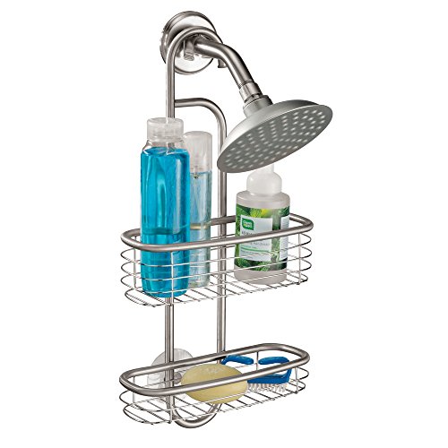 InterDesign Forma Ultra Badezimmer-/Dusch-Caddy mit Saugnapf für Shampoo, Conditioner, Seife – Edelstahl Gebürstet - 5