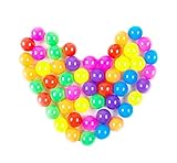Fanuk Colorful Fun Phthalate Free BPA Free Crush Proof Balls Soft Plastic Air-Filled Ocean Ball Pit Balls for Baby Kids Tent Swim Toys Ball Pack of 50