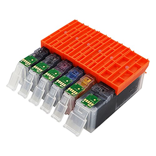 GREENSKY Kompatible Ersatz für Canon PGI-570XL CLI-571XL Tintenpatronen 6er Pack (2PGBK 1BK 1C 1M 1Y) für Canon Pixma MG5750 MG6865 MG5751 MG5752 MG5753 MG6850 MG6851 MG6852 MG6853 TS5050 TS5051 TS5053 TS5055 TS6050 TS6051 TS6052 Drucker - 3