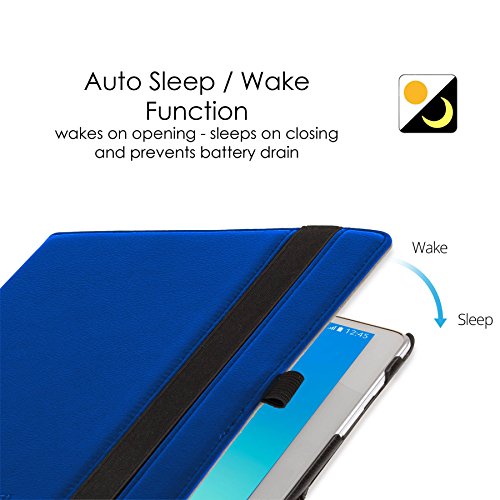 Forefront Cases® Neue Leder Drehbar Hülle / Tasche / Case / Cover für Samsung Galaxy Tab A 9.7 SM-T550 (Mai 2015) – Rundum-Geräteschutz und intelligente Auto-Sleep-Wake-Funktion mit 3-JAHRES-GARANTIE VON FOREFRONT CASES – inkl. Eingabestift - 6