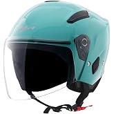 Vega Orion Open Face Motorcycle Helmet with Lightweight Shell, Shock Absorbing Liner, Comfortable Interior, Ventilated Fit, Durable Build, and Trendy