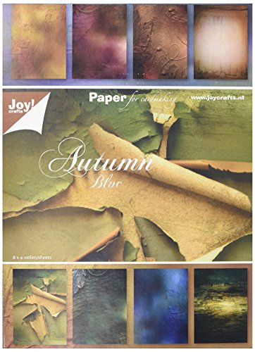 Joy!Crafts Paper for cardmaking 6011/0083 "Autumn Bloc", Dekopapier-Set, Inhalt 32 Blatt im Block, 8 verschiedene Designs je 4 Blatt einseitig bedruckt