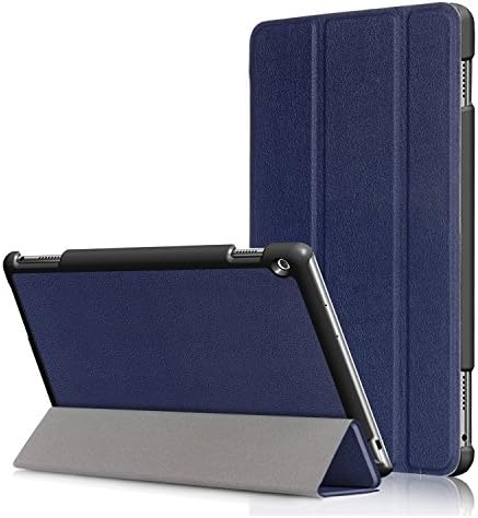 Huawei Media pad M3 Lite 10 Case - Ultra-thin Silicone case PU Leather Hard Armor Cover Bummper Shell for Media pad M3 Lite 10 inch (Blue)