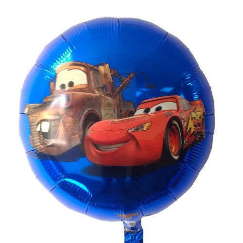Folienballon Cars blau glänzend bunt ungefüllt ca. 45 cm (Ballongas geeignet)