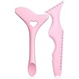 UNIE® 2pcs Eyeliner Stencil and Ruler, Silicone Winged Eyeliner guide Tool for Beginners, Eyeliner Stencils Wing Tips Multi-Purpose Eye Make-Up Tool for Eyeliner, Eyelash, Eyebrow, Lip Line, Eyeshadow