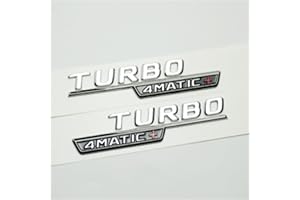 CELWA TURBO 4MATIC+ Emblem Rear Badge OEM (Gloss silver-TU+)
