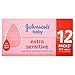 Johnson's Extra Sensitive Baby wipes- 12 packs (12 x 56, Total 672 Wipes)